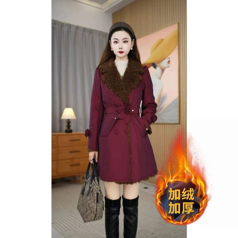 2025新款今年流行爆款冬季气质显瘦纯色减龄修身通勤女士外套