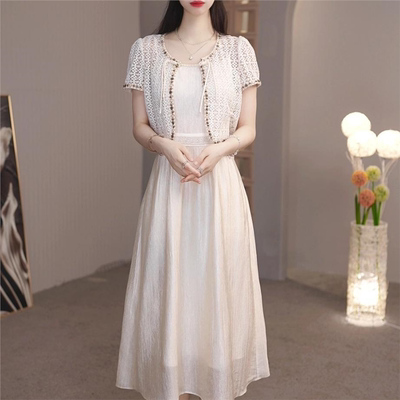 2025新款今年流行爆款图片色套裙优雅气质时尚减龄休闲显瘦夏季