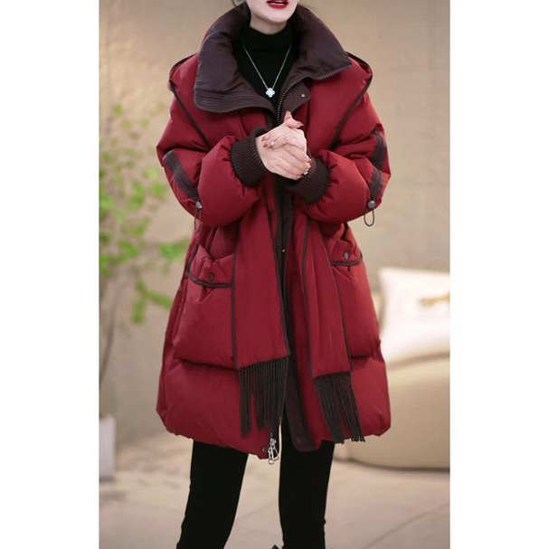 九江羽绒服女款冬季2025新款洋气中长款白鸭绒高端奢华女士爆款25