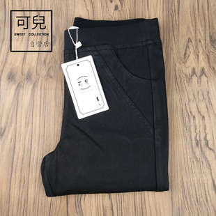 可儿牌打底裤女可儿哆哆黑色弹力裤子无拉链不抽丝不起丝小脚薄款