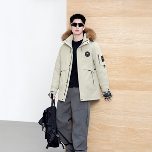 2025新款男脱卸和面中长羽绒服旧翻新改造定做改款非九半成品外壳