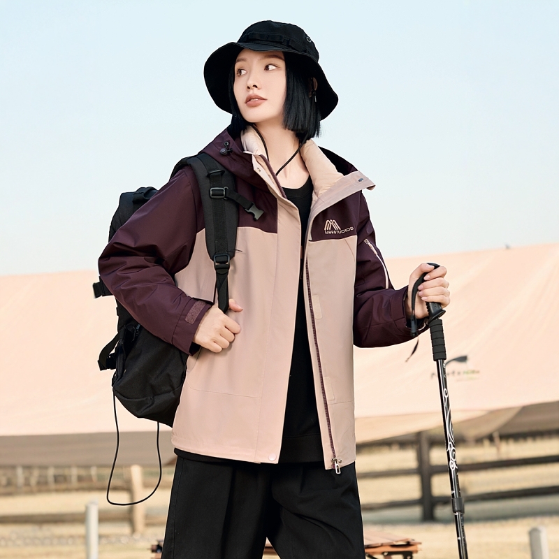 户外一衣三穿女羽绒服外壳