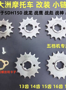 适用新大洲SDH150战龙战彪战鹰战豹战神摩托车改装小齿轮前轮小飞
