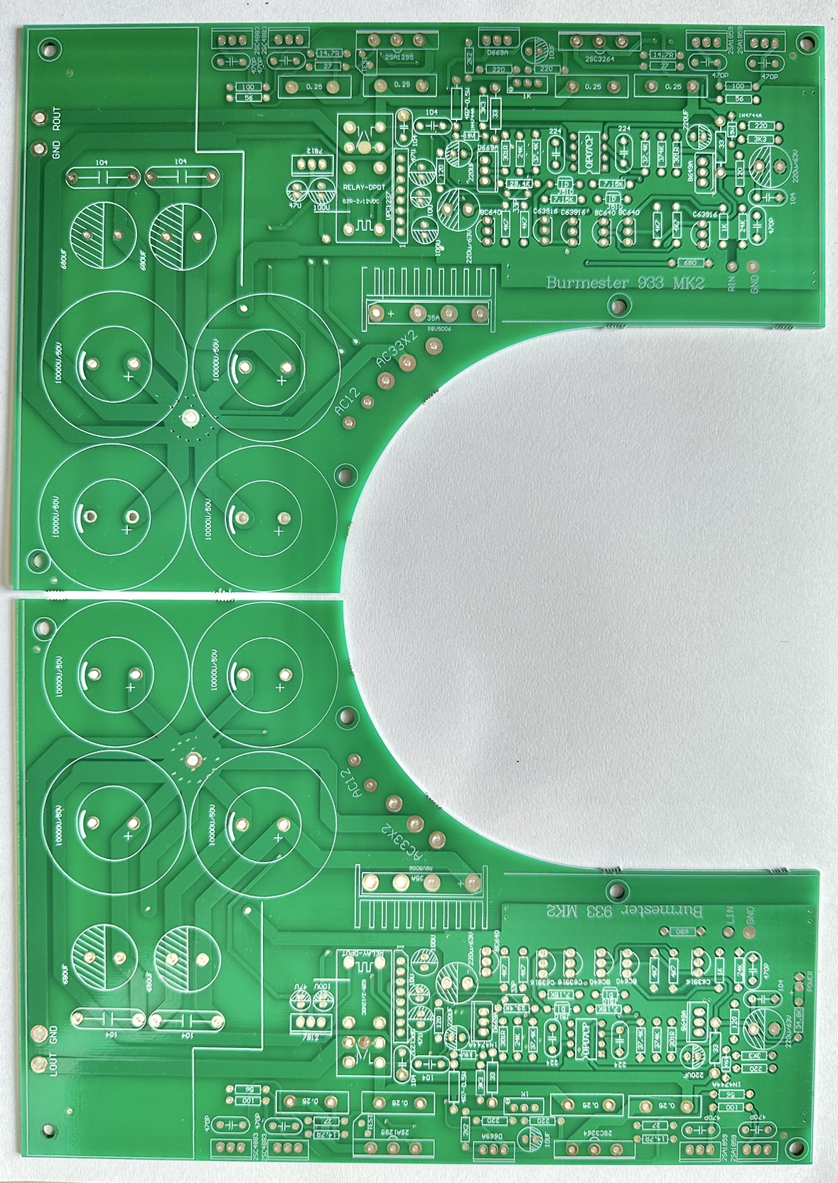 参考德国柏林933功放电路功放整机 经典名器 PCB空板  有出声视频