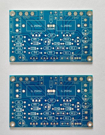 东芝2SC5200+2SA1943单声道100W空板/散件/成品后级功放板 一对价