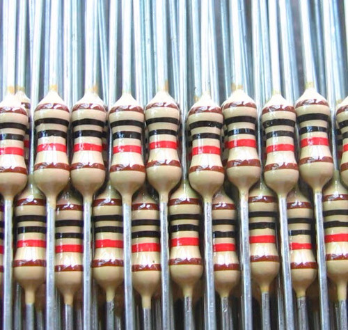 10只价1/4W 北京718系列低温飘电阻 1%金厲膜粗铜脚电阻5.1R-5.6k