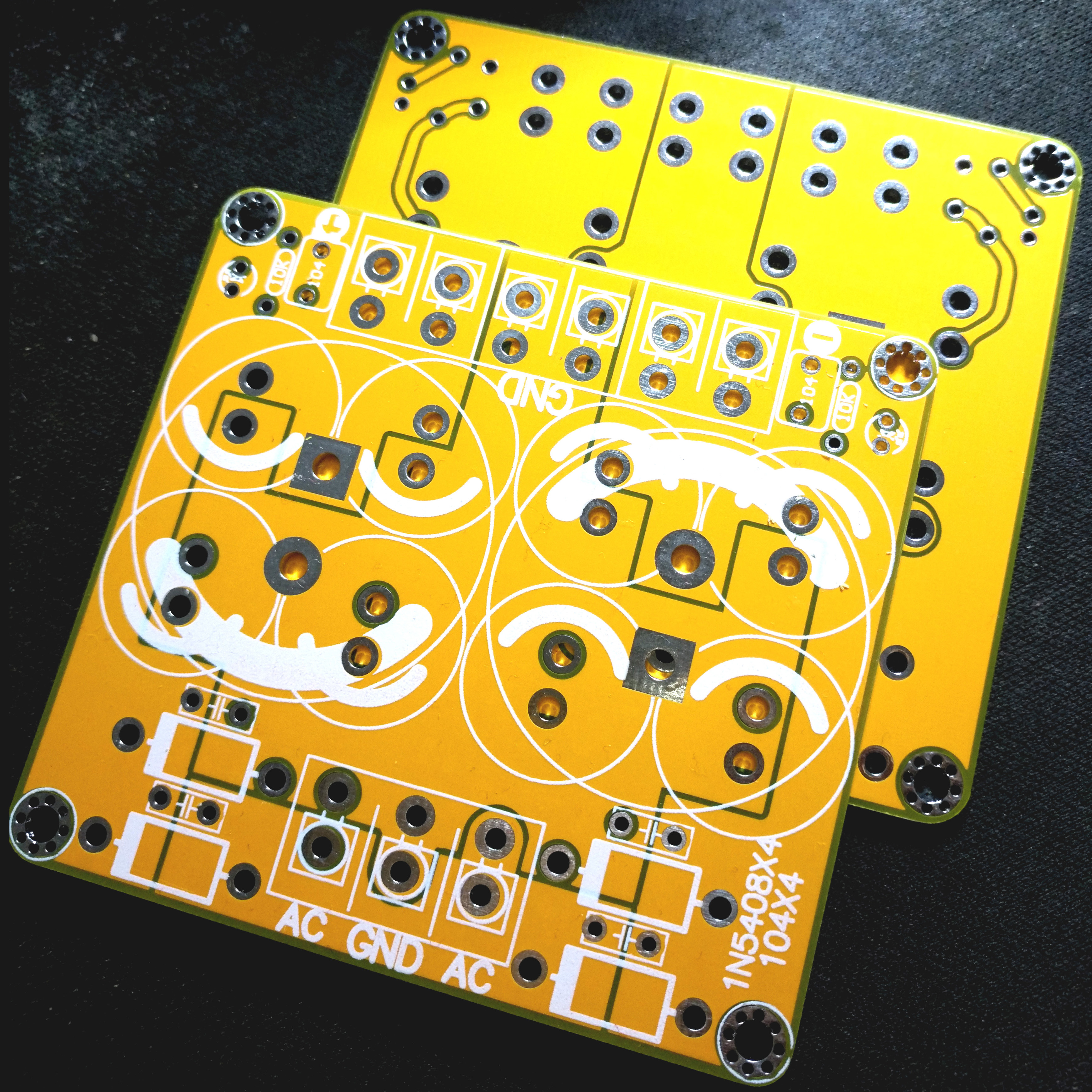 整流滤波板功放双空板pcb可装