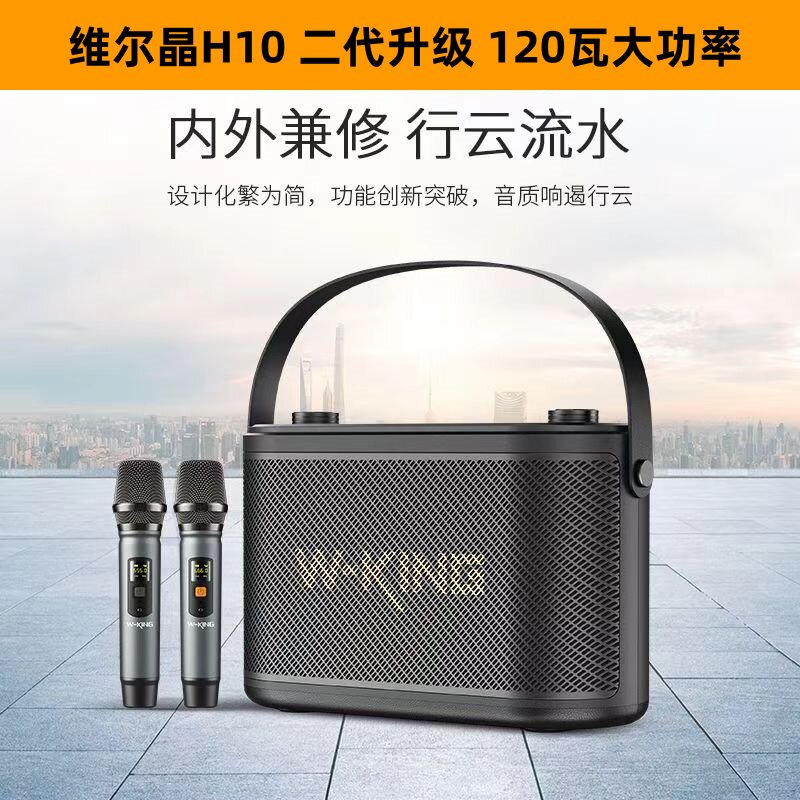 维尔晶H10II便携K歌蓝牙音响户外