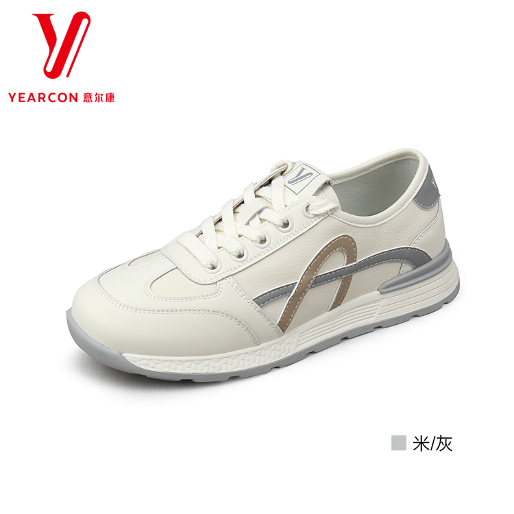 意尔康2025春季新款女鞋时尚拼色