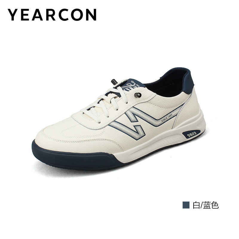 意尔康男鞋秋季新款男士休闲皮鞋真皮软底运动鞋男款