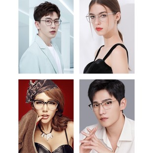 眼镜海报模特美女帅哥戴眼镜图片眼镜店广告明星贴画背胶防水高清