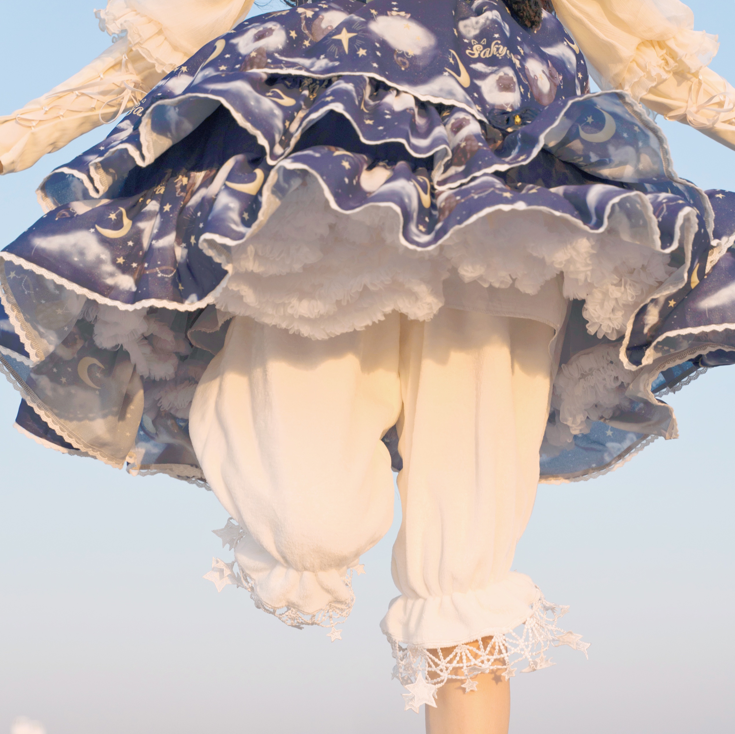冬季加绒加厚lolita点点南瓜裤