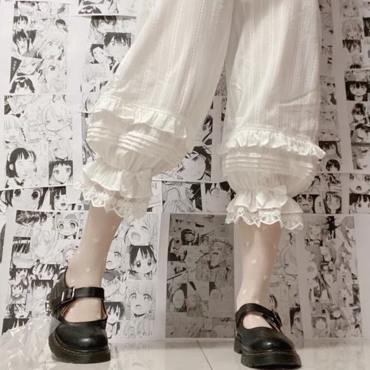 洛丽塔日系软妹风琴褶甜美安全打底裤Lolita舒适南瓜裤长款