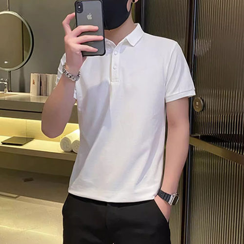 经典爆款高档POLO衫男士高含棉翻领T恤衫修身商务休闲男装POLO衫