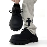 Высокая матовая обувь на платформе для кожаной обуви в английском стиле, изысканный стиль, из натуральной кожи