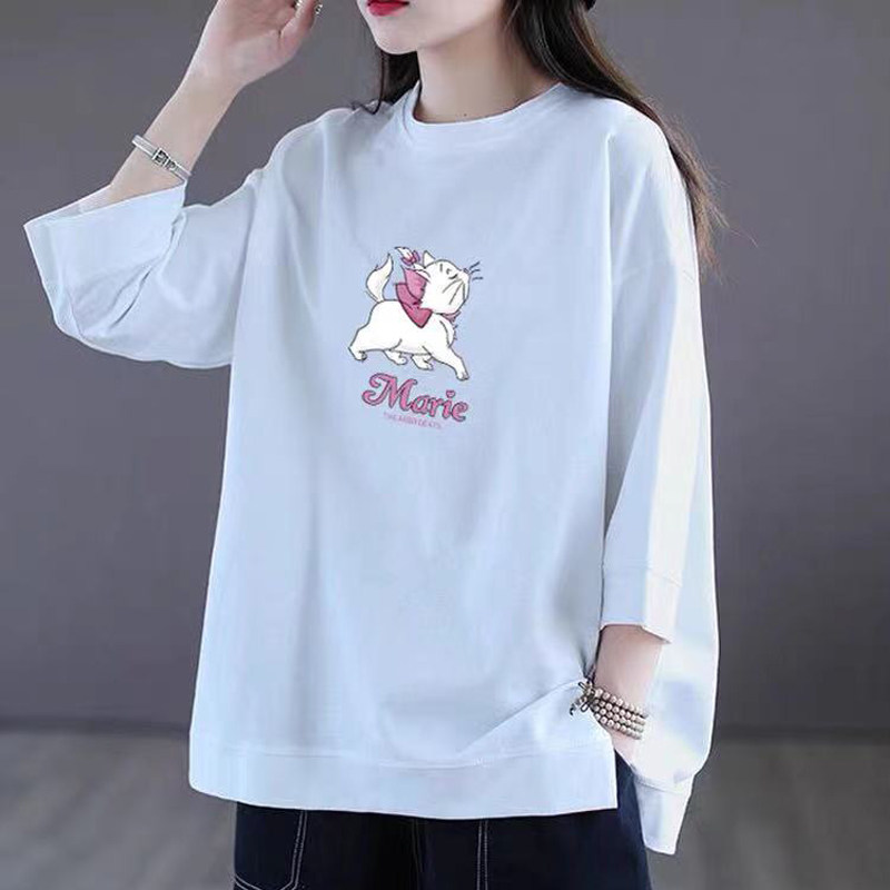 外贸纯棉t恤大码女休闲显瘦上衣