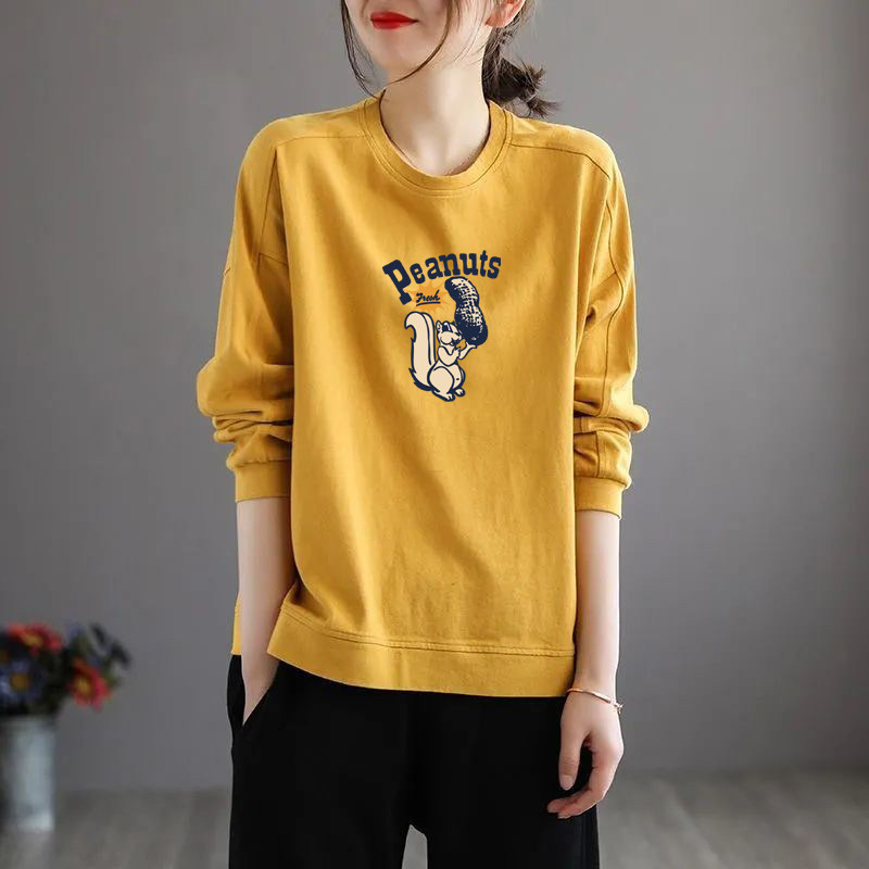 外贸出口纯棉卫衣女休闲显瘦上衣