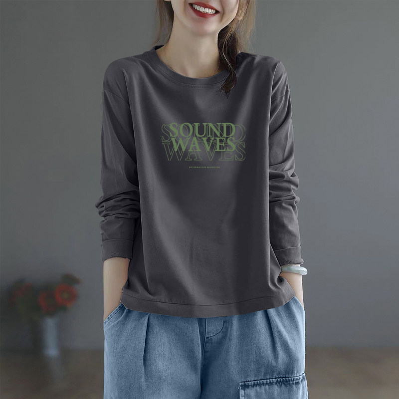 清仓捡漏~外贸折扣剪标大码女装纯棉打底上衣春秋百搭休闲显瘦t恤