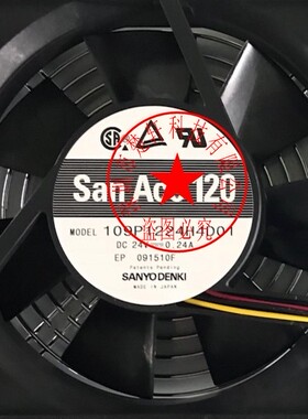 SanAce25 109P1224H4021 24V 0.24A 日本三洋120*120*25设备风扇