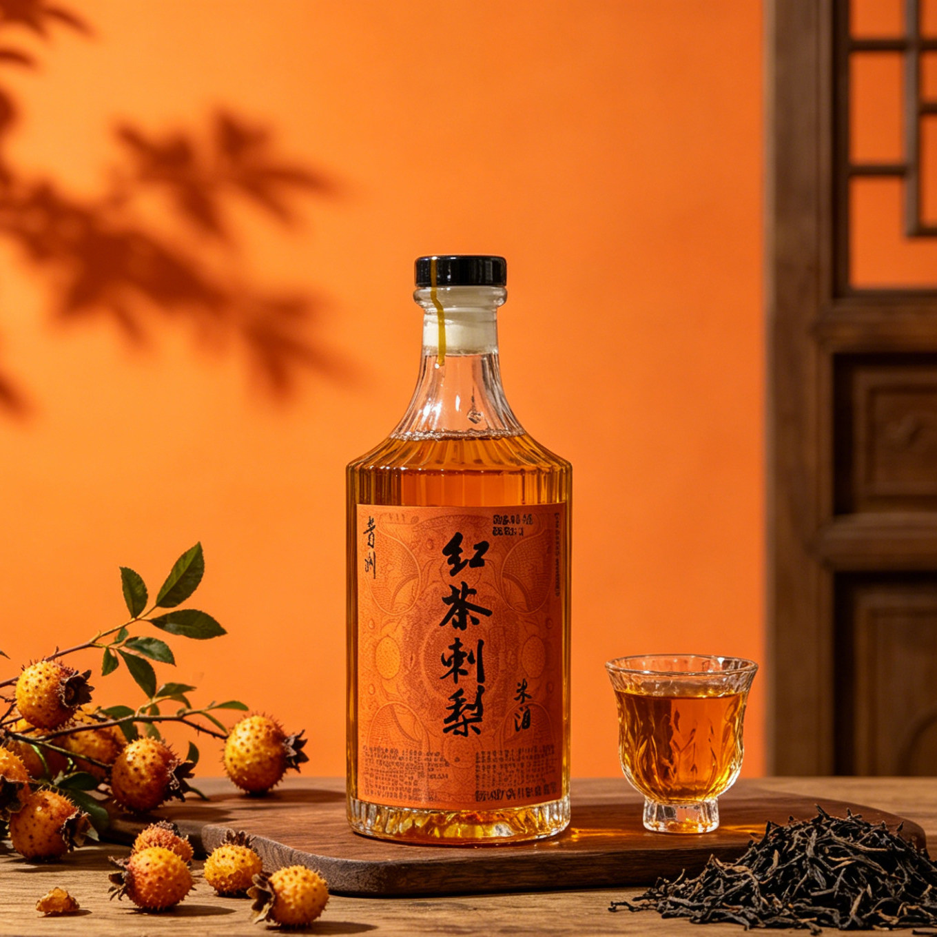 镇小酒甜红茶刺梨8度低度果酒图片
