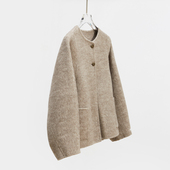 毛呢大衣外套女秋冬高级小个子大码 美拉德咖羊绒 廓形牦牛绒短款