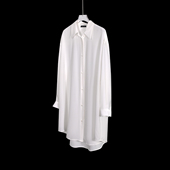 没有拘束感 宽松外套白 桑蚕丝衣大码 100%重磅真丝衬衫 女夏中长款