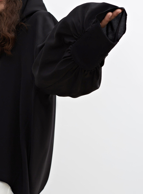 FOR DEMI 连帽高智感100%真丝桑蚕丝衬衫女春夏长袖龟背开衫外套