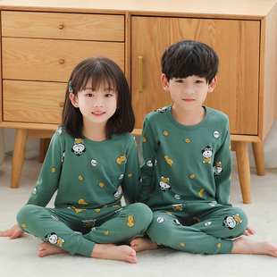 儿童4纯棉5内衣6秋衣秋裤 8男孩9小女孩宝宝中童3岁男童2全棉 7套装