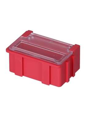 Licefa 8150012 Licefa 1单元红色透明隔间盒 21mm x 42.4mm x 29