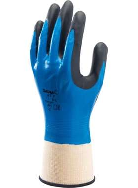 Showa SHO377 昭和377 丁腈泡沫握把 FC 蓝色尼龙聚酯工作手套 9