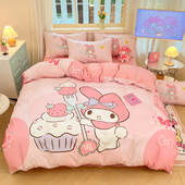 美乐蒂儿童四件套全纯棉女孩玉桂狗库洛米上下铺床笠定制3件套0.9