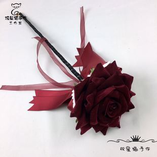包邮洛丽塔仙女茶会手杖权杖Lolita小物玫瑰花魔法棒走秀拍照道具
