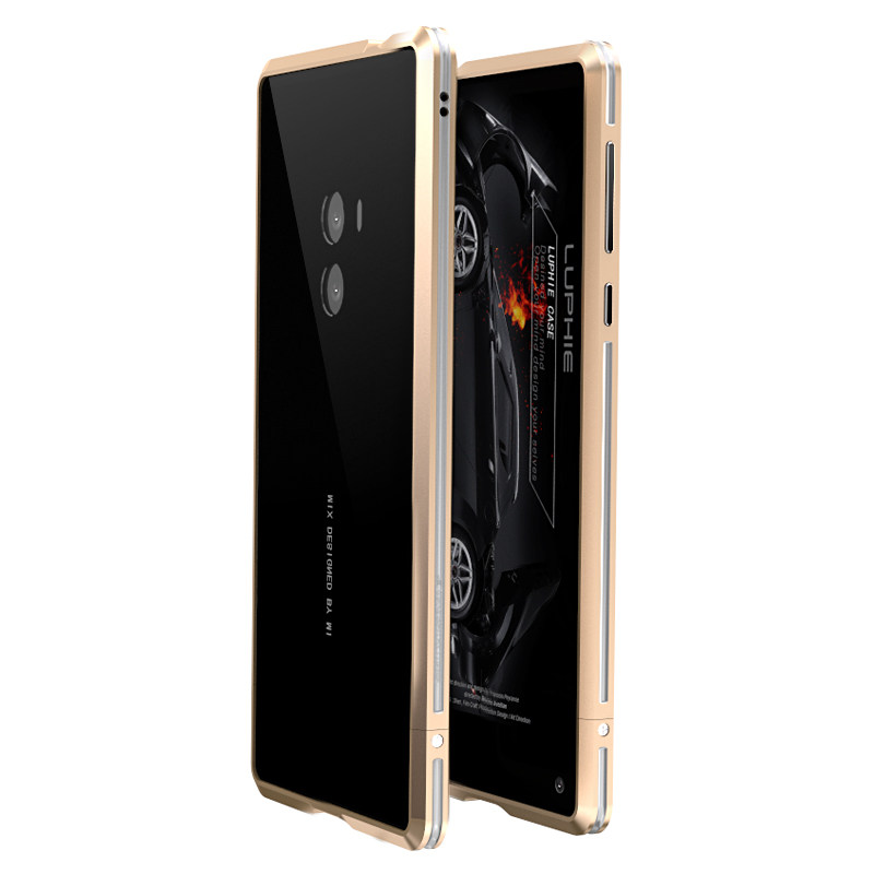 Luphie Bicolor Blade Sword Slim Light Aluminum Bumper Metal Shell Case for Xiaomi Mi MIX 2