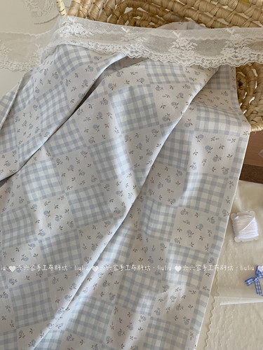 全棉40支面料复古清新格子碎花拼布印花森系服装发饰包包手作diy