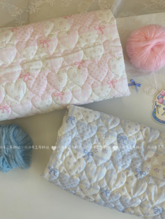 全棉印花爱心绗棉布料碎花格子蝴蝶结面料家居服发饰童装包包diy