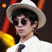 圆形太子镜圆框墨镜男女复古偏光太阳镜潮人伴郎2026新款 太阳眼镜