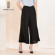 直筒中腰通勤黑色休闲裤 黑色雪纺裤 女夏新款 名师路阔腿裤