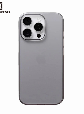 日本PowerSupport适用于iPhone15ProMax AirJacket磨砂硬壳15pro透明超薄壳15plus全包裸感壳