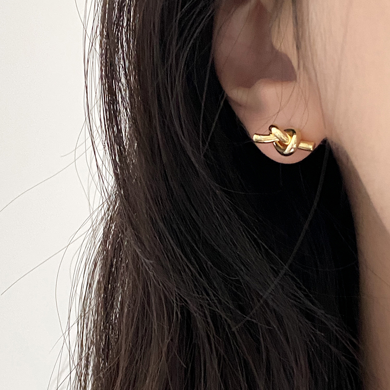 doudoustore绳结耳钉