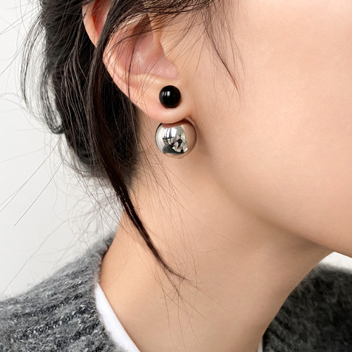 doudoustore金属球耳钉
