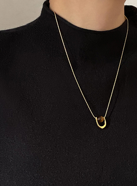 doudoustore虎眼石项链