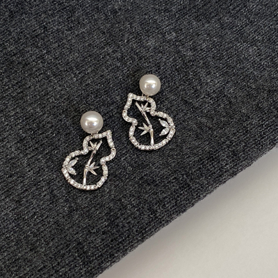 doudoustore葫芦珍珠耳环