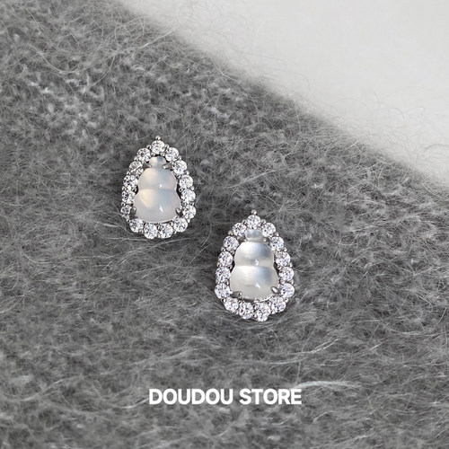 doudoustore水沫玉葫芦耳钉