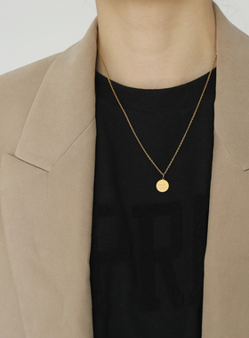 精工百搭幸运项链法式时髦字母