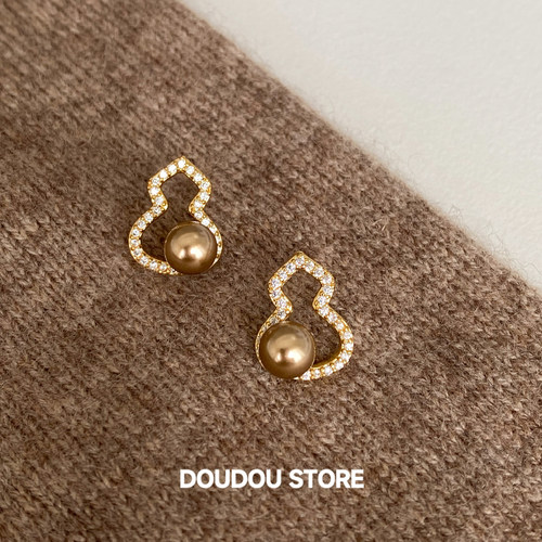 doudoustore葫芦珍珠耳环
