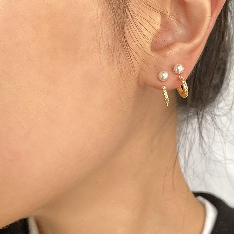 doudoustore素圈耳环