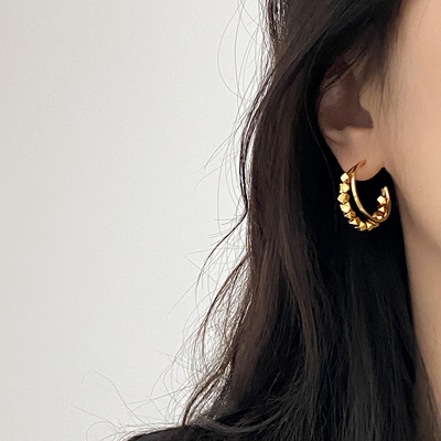 doudoustore碎金子几何耳环