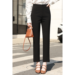 女2024新款 烟管裤 高腰显瘦职业23778 九分西装 优衣美修身