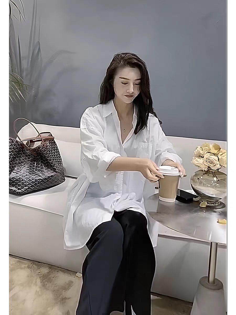 bf风复古港味白色衬衣左一同款