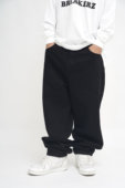 StreetBreakerz新品 oldschool推荐 嘻哈街舞牛仔裤 黑色宽松肥大码